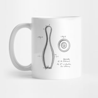 Bowling Pin Vintage Patent Hand Drawing Mug